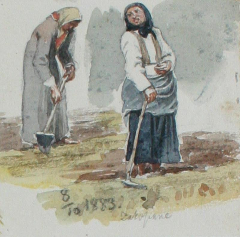 Salomon (Emanuel) Friedberg-Mirohorský - Ženy při polní práci