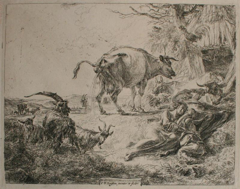 Claes (Nicolaes) Berchem - Kráva