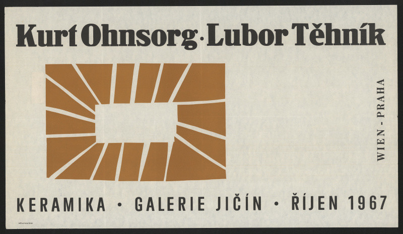 neznámý - Kurt Ohnsorg - Lubor Těhník. Keramika - Galerie Jičín 1967, Wien - Praha