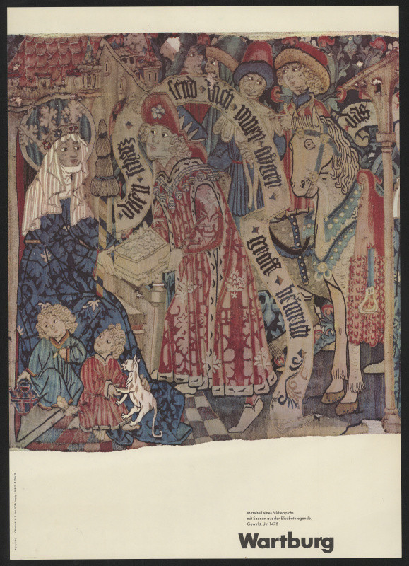 Mark Beyer - Mittelteil eines Bildteppichs mit Szenen aus der Elisabeth legende ...1475, Wartburg