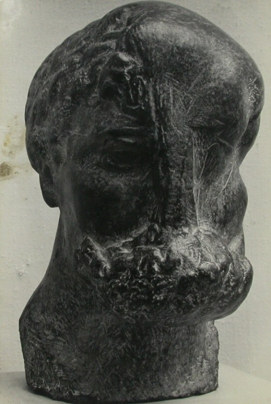 Jan Svoboda - Bez názvu (Hlava Promethea, Vincenc Makovský), z cyklu Pojednání o plastice / Untitled, from the Essays on Sculpture cycle