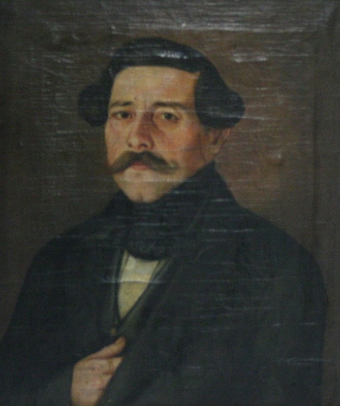 neznámý malíř - Portrét staršího pána s knírkem