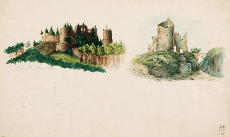 Mořic (Mauritz) Vilém Trapp - Zřícenina hradu v Michalovicích a Helfenburg