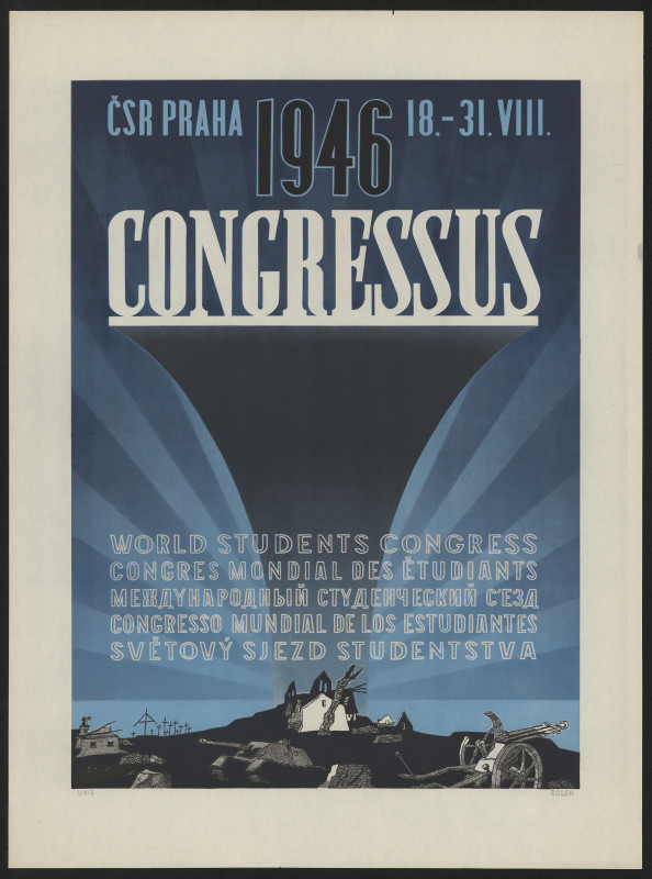 Šolek - Congressus 1946 Praha. World Students Congress. Světový sjezd studenstva