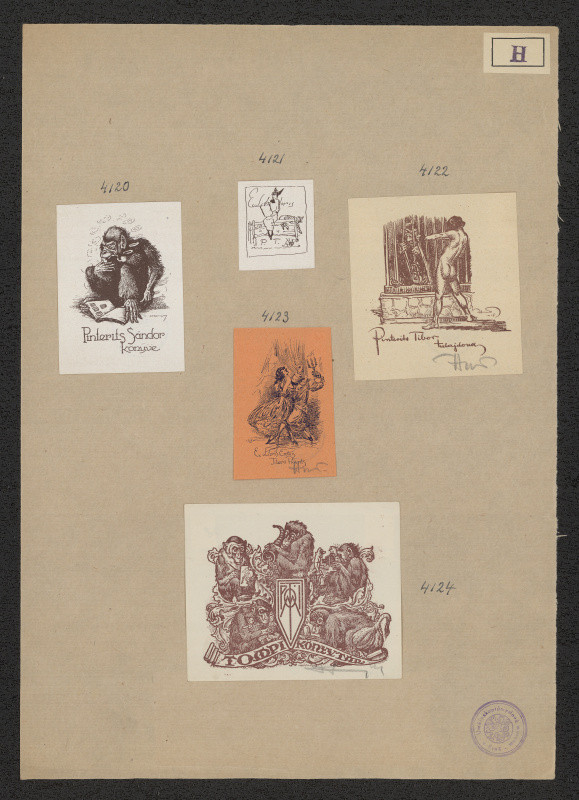 Jenö (Eugen) Haranghy - Exlibris Tiberti Pinterits