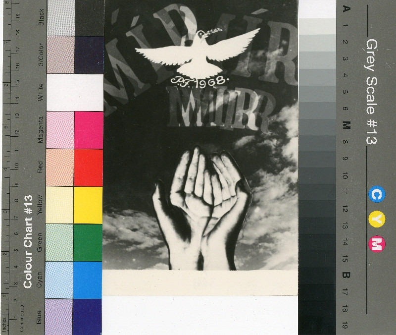 Otakar Lenhart - PF 1968 (holubička, ruce, mír)