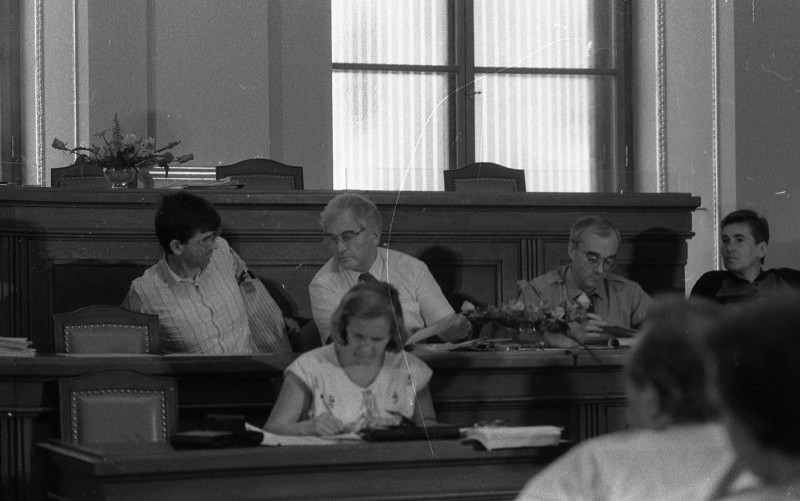 Dagmar Hochová - V jednacím sále České národní rady, léto 1991