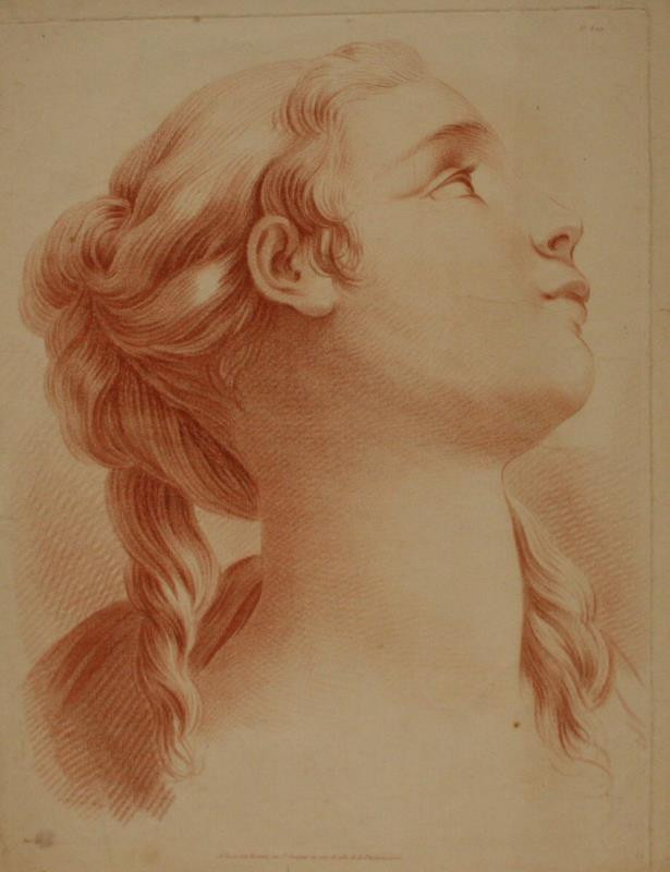 Gilles Antoine Demarteau/1750 - Hlava dívky