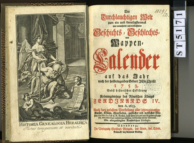 Christoph Weigel, Andreas Bieling, neurčený autor - Der durchlauchtigen Welt Geschichts=Geschlechts und Wappen