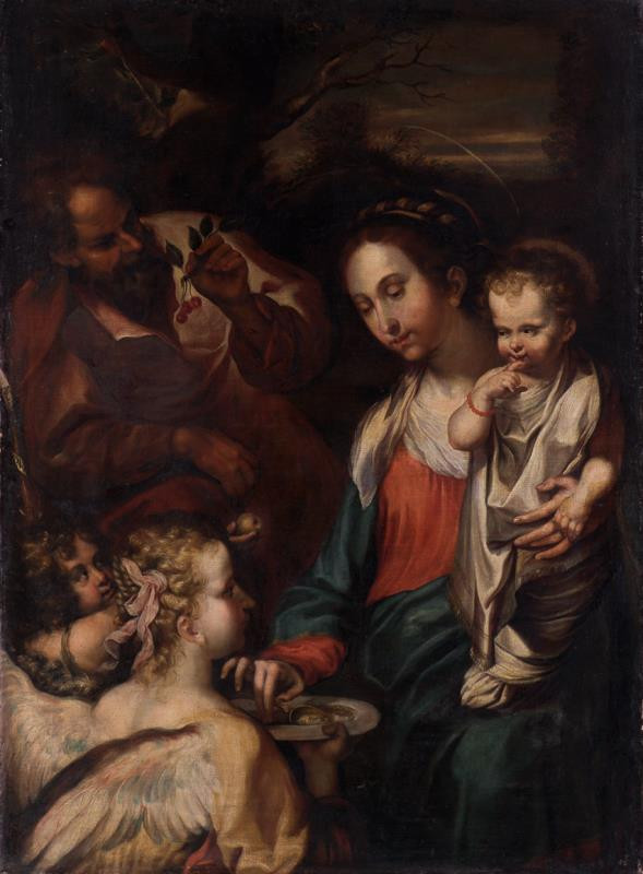 Francesco Vanni - Madona s Ježíškem, sv. Josefem, Janem  Křtitelem a andělem