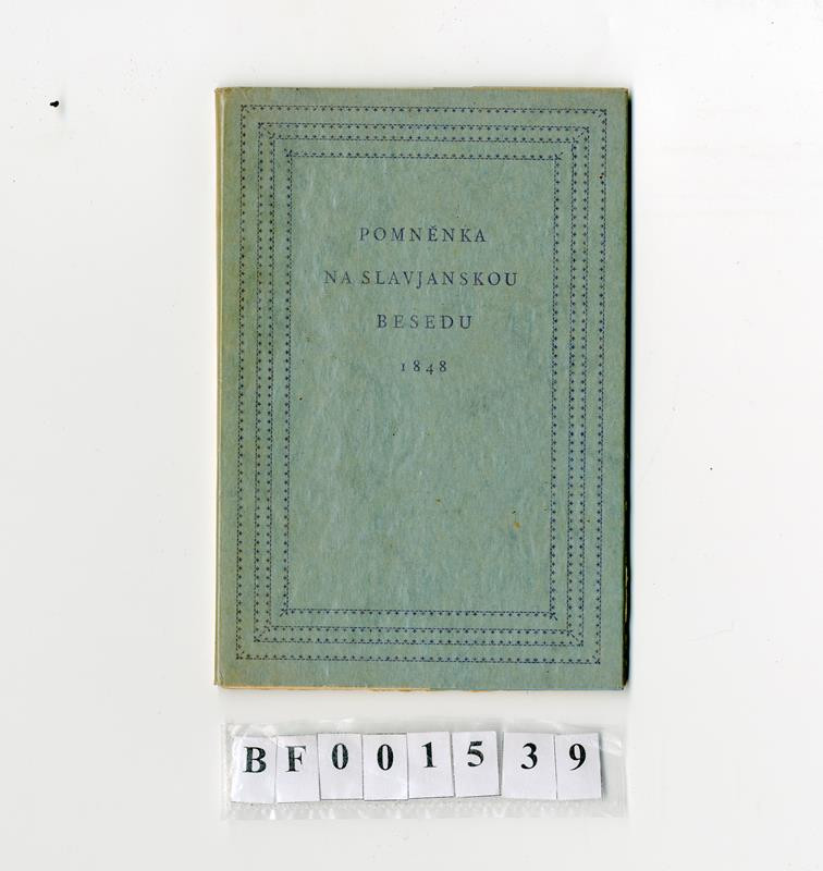 Vincenc Svoboda, Method Kaláb, neurčený autor, Průmyslová tiskárna - Pomnenka na slavjanskou besedu 1848
