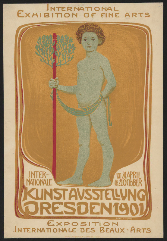 Rössler - Klemm - Plakát výstavy umění v Dráždˇanech 1901
