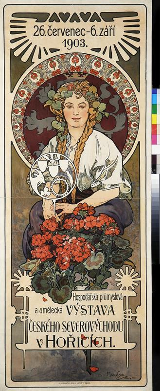 Alfons Mucha - Hospodářská výstava v Hořicích