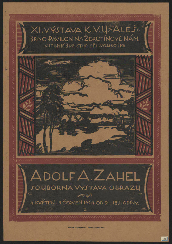Adolf A. Zahel - Výstava A. Zahela, KVU Aleš Brno