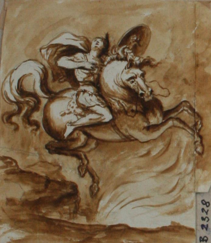 Ange-René Ravault - Jezdec na vzpínajícím se koni