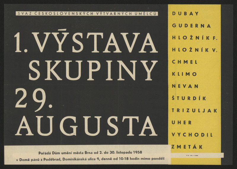 neznámý - 1. Výstava skupiny 29. Augusta