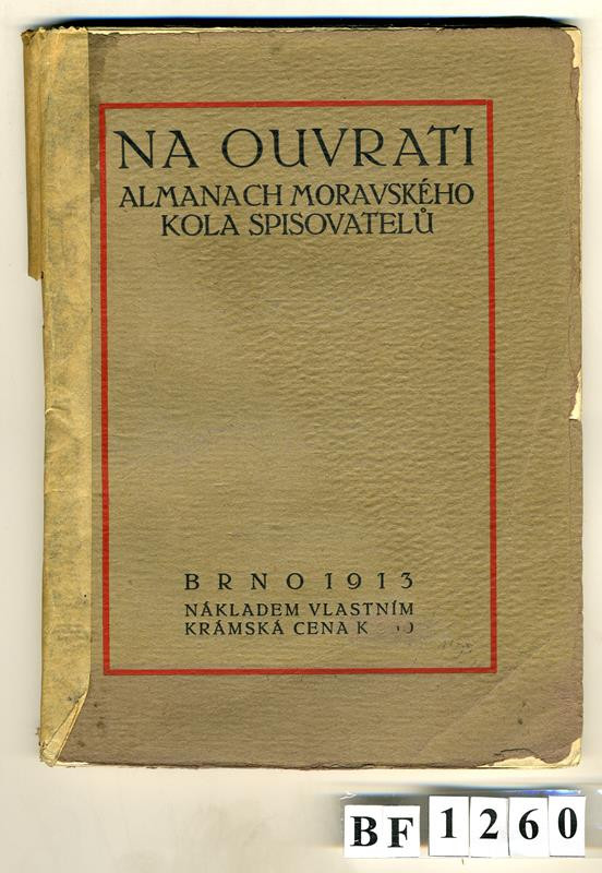 neurčený autor, Kryl & Scotti - Na ouvrati. Almanach Moravského kola spisovatelů