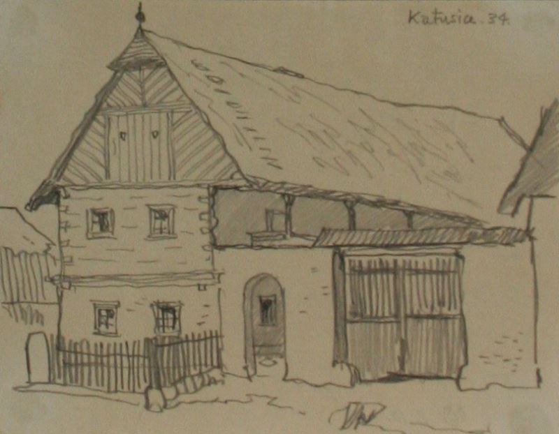 Jan Konůpek - Katusice, selské stavení