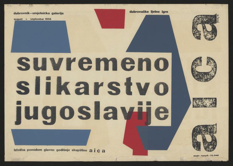 Ivan Picelj - Suvremeno slikarstvo Jugoslavije, Dubrovník 1956