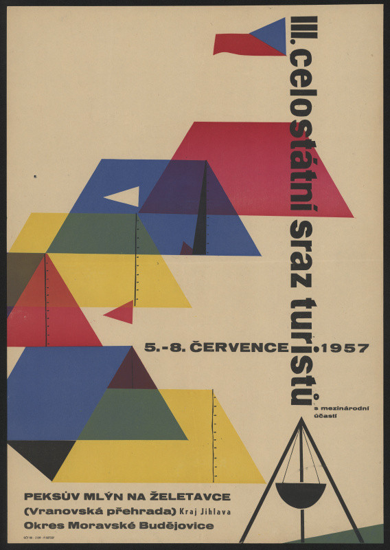 neznámý - III. celostátní sraz turistů s mezinárodní účastí 1957. Peksův Mlýn na Želetavce (Vranovská přehrada)