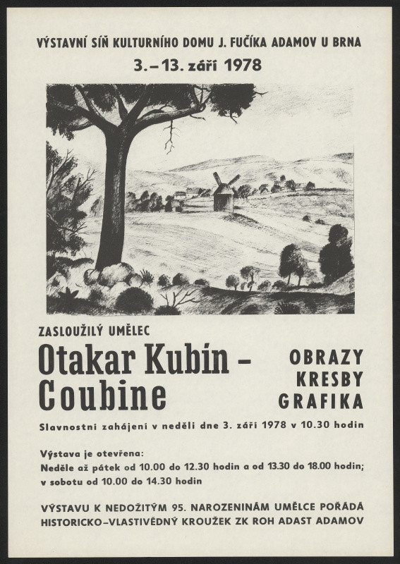 neznámý - Otakar kubín-Coubine - obrazy, kresby, grafika ...1978. Kultur. dům J. Fučíka Adamov u Brna