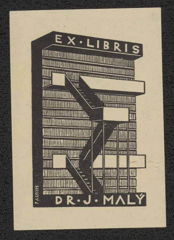 Josef Hrubý - Ex libris Dr. J. Malý