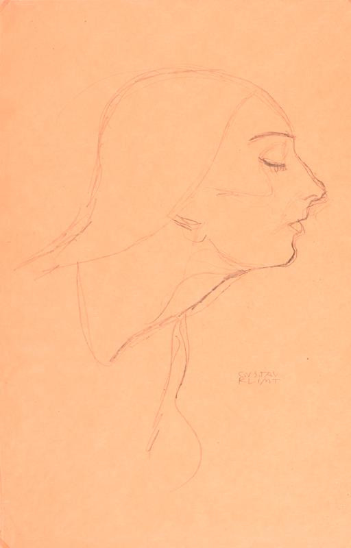 Gustav Klimt - Ženský profil
