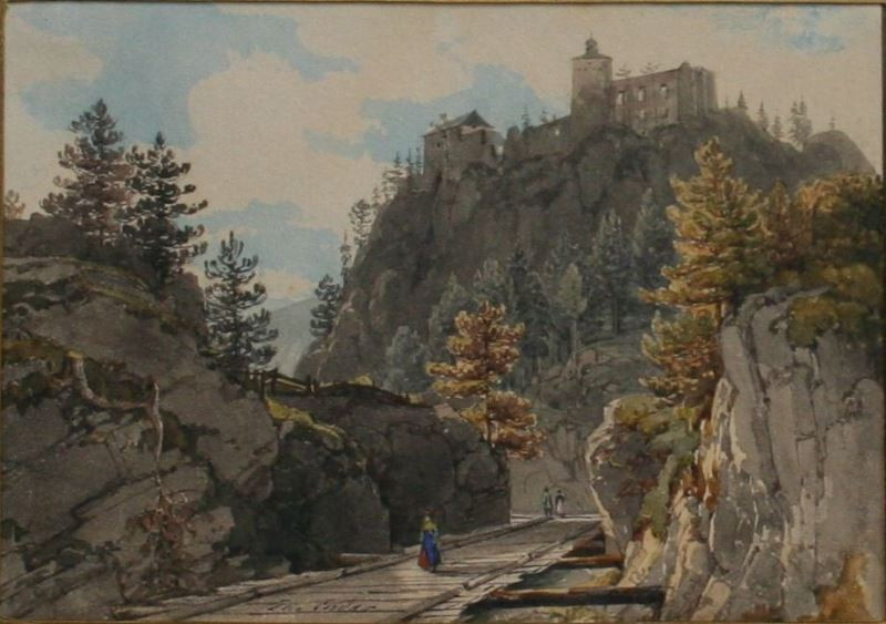 Thomas Ender - Zřícenina hradu Guttensteinu