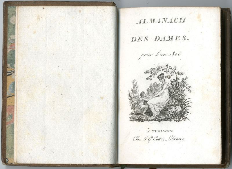 neurčený autor, Johann Georg Cotta - Almanach des dames pour ľ an 1808