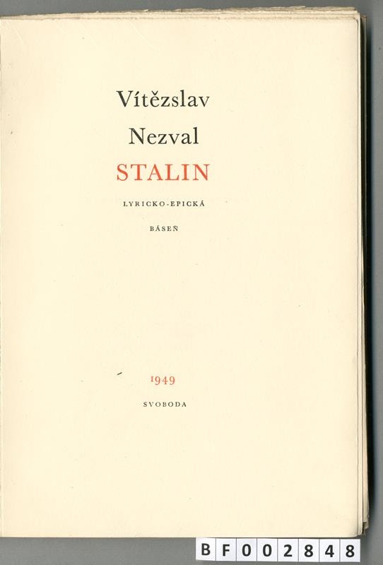 Vítězslav Nezval, František Muzika - Stalin
