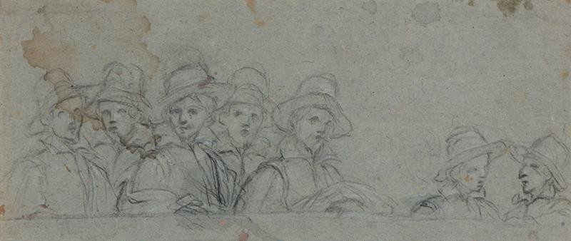 neznámý malíř italský - Skupina sedmi mužů