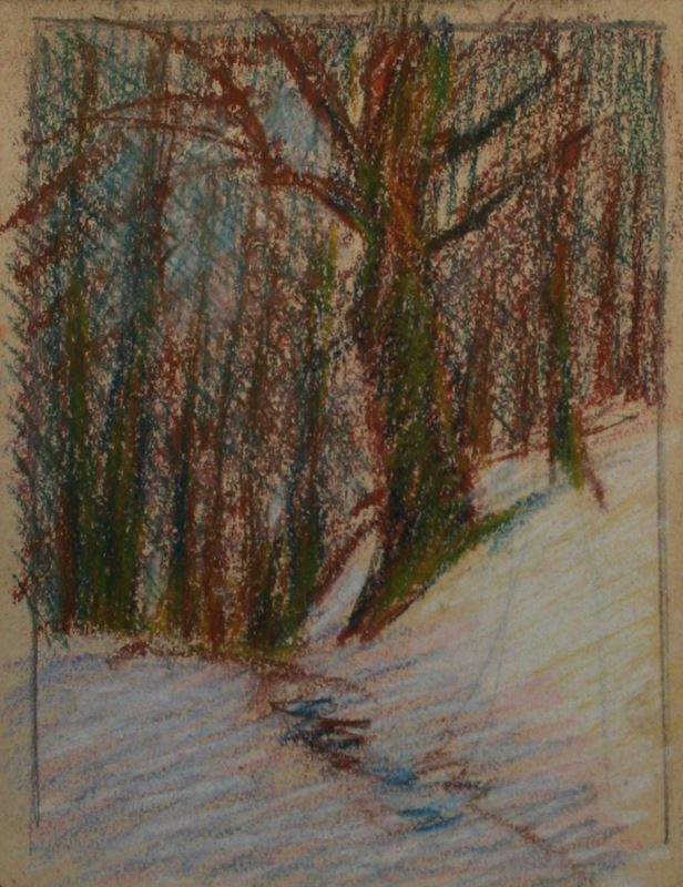 Pečínka František - Lesní cesta pod sněhem