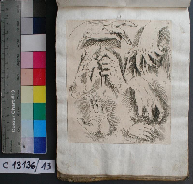 Jusepe (José) de Ribera - Livre de Portraiture: studie ruky