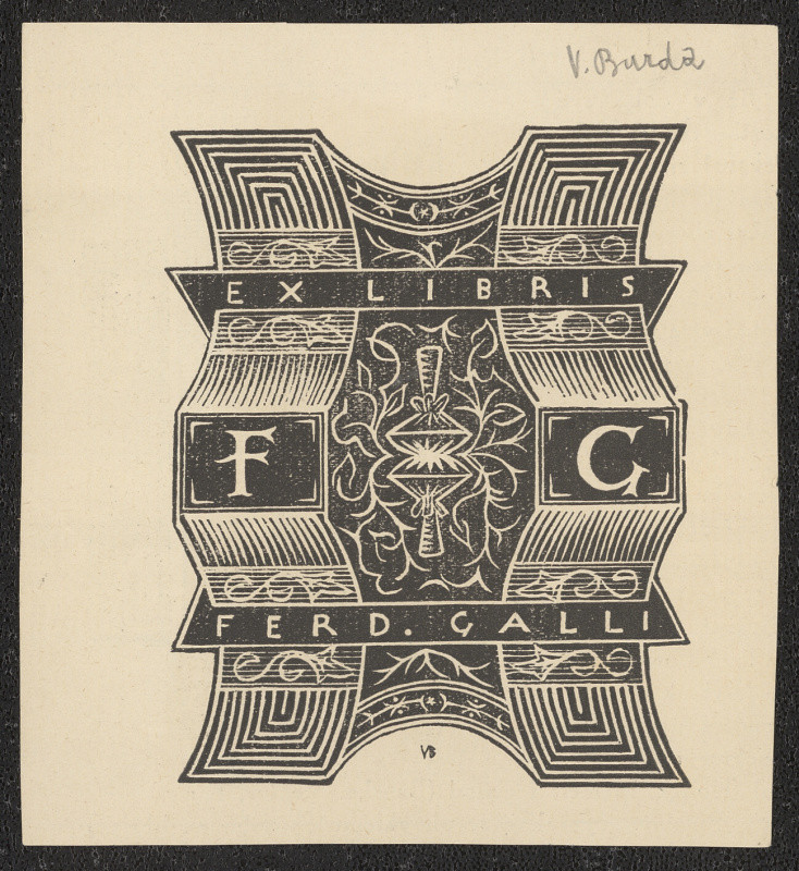 Vladislav Burda - Exlibris Ferd. Galli. in Sbírka Josefa Hanzla