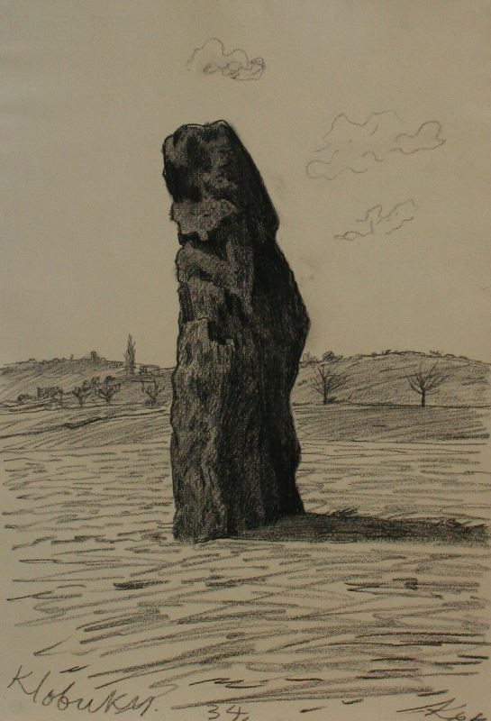 Jan Konůpek - Menhir u Klobuk