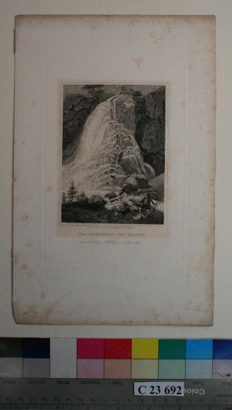 Johann Gabriel Friedrich Poppel - Der  Wasserfall  bei  Golling