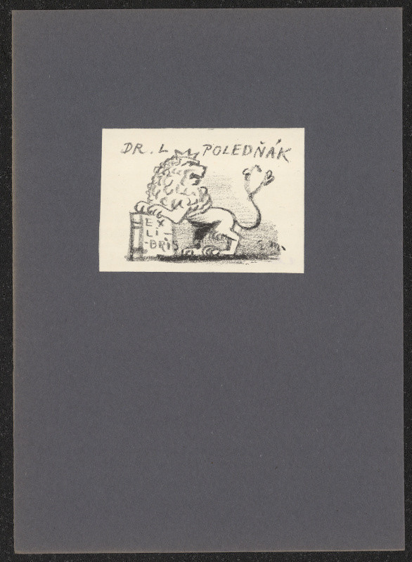 Eduard Milén - Ex libris Dr. L. Poledňák