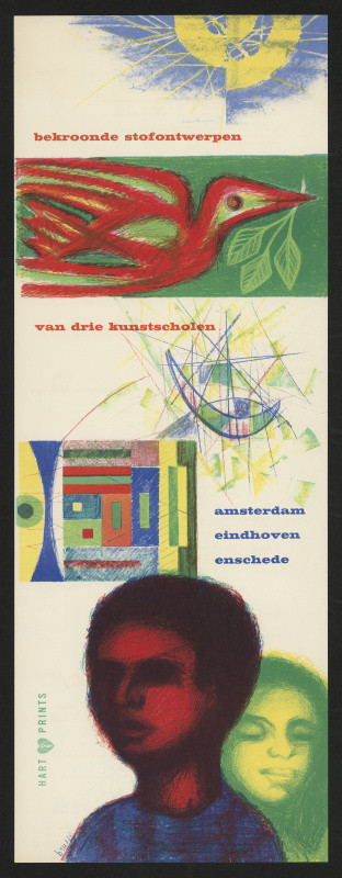 Wim Brusse - Bekroonde Stofonwersen (?) van drie Kunstcholen, Amsterdam, Eidhoven