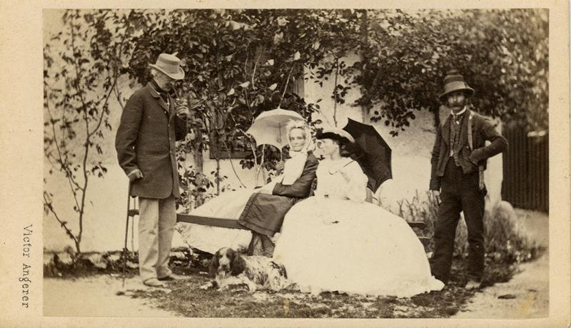 neurčený autor - Podobizna hraběte Otty Fünfkirchena s manželkou a dcerou