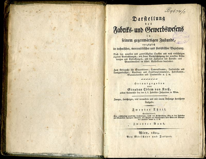 Stephan von Keeß - Darstellung des Fabroks- und Gewerbswesens in seinem gegenwartigen Zustande. Zweyter Thei, Zweyter Band
