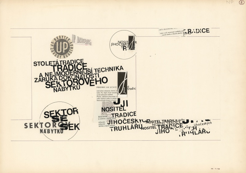 Jan Rajlich st. - Grafika expozice nábytek 70 - Jitona, UP nábytek Rousínov