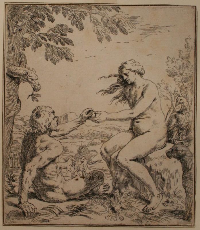 Simone Cantarini zv. il Pesarese  - Adam a Eva