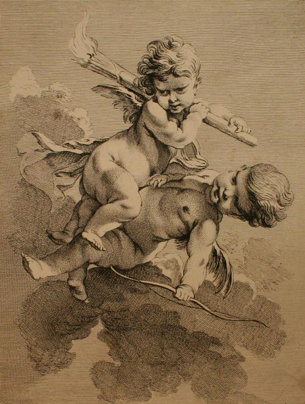 Gilles Antoine Demarteau/1750 - Dva amoreti
