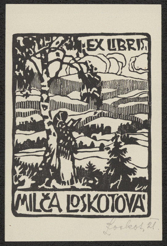 Josef Loskot - Ex libris Milča Loskotová