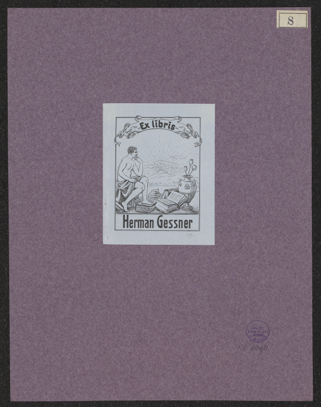 P. Schulz - Ex libris Herman Gessner