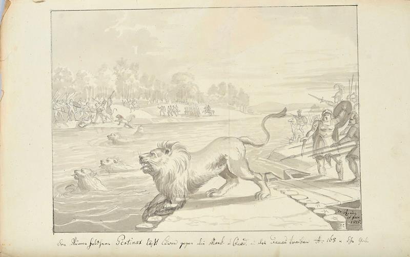 František (Franz) Richter - Pertinax posílá proti Markomanům a Kvádům lvy