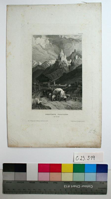 Johann Georg Martini - Bergveste  Trostberg  in  Tirol , 1836