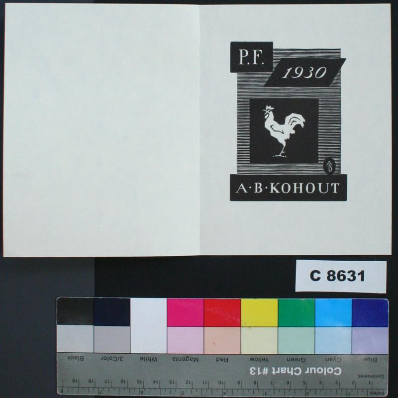 Antonín Burka - P.F. 1930 A.B. Kohout