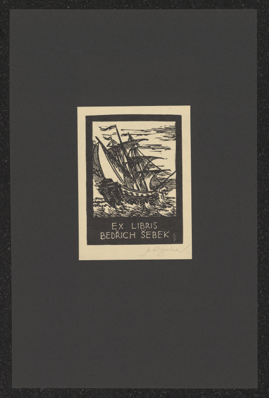 Antonín Burka - Ex libris Bedřich Šebek. in Ex libris Deset původních dřevorytů