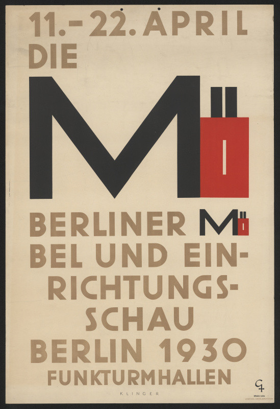 Julius Klinger - Berliner Möbel und Einrichtungsschau, Berlin 1930